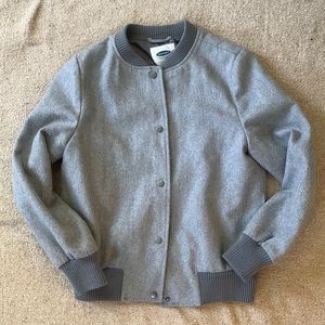 Old Navy grey varsity jacket size XS